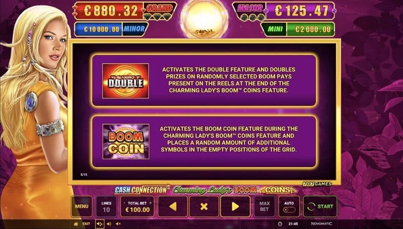 Cash Connection - Charming Lady's Boom Coins – sticky Boom Coin mit Multiplikator